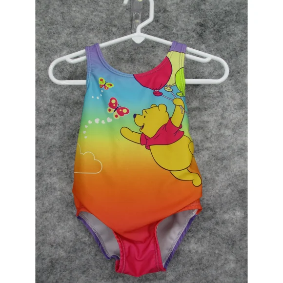 Disney Toddler Swimsuit Baby 24M Pooh Swim Balloons Butterfly - Picture 6 of 9